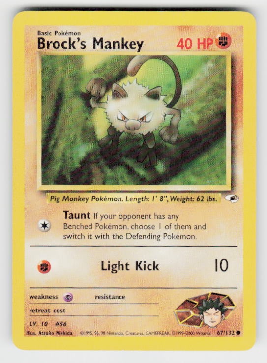 Gym Heroes #067/132 Brock's Mankey (67)