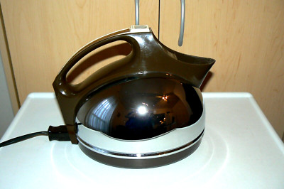 General Electric GE Kettle Vintage Chrome MCM KE880A Tested Works Retro