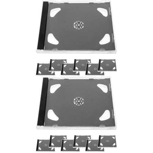 Set of 2 Plastik -CD -Scheibebox DVD-Organizer Und -Speicher CD-Slim-Hüllen - Afbeelding 10 van 12