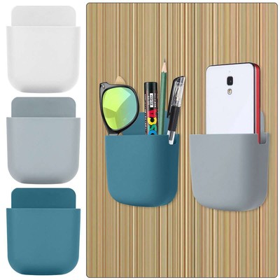 Wall Mounted Storage Box Remote Control Case Mobile Phone Plug Charging Holder