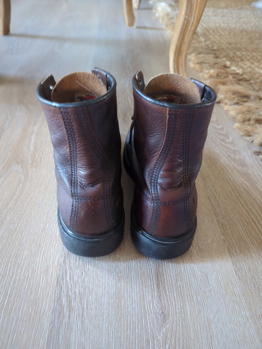 Vintage Red Wing Super Sole 453 Boots Brown Brushed Leather Lace-up Size 9 D Vintage Red Wing Super Sole 453 Boots Brown Brushed Leather  main image 2