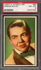 1953 TV & Radio NBC #90 Marvin Miller PSA 8