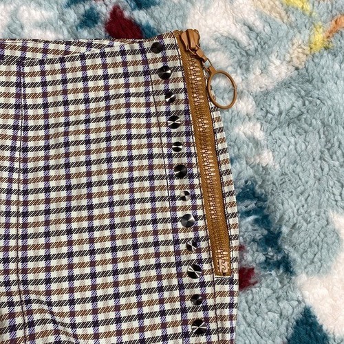 Sonia Rykiel plaid studded cropped flare pants 42 US 8 - Picture 5 of 7