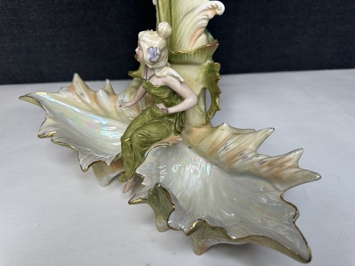 Rare Antique German Bisque Saxony Art Nouveau Woman Sea Shells Carl Conta Boehme - Picture 7 of 21