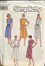 SIMPLICITY 8155 ~ MISSES DRESSES WITH BELT 5 x STYLES, SIZES 12-16 UNCUT*