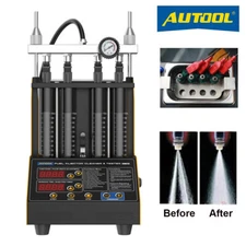 AUTOOL CT150 Ultrasonic Fuel Injector Cleaner Machine 4 Cylinder Injector Tester