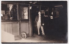 Early Automotive Man At Buick Office Real Photo Velox Back Issued 1907-1914 Early Automotive Man At Buick Office Real Photo Velox Back Issued 1907-1914