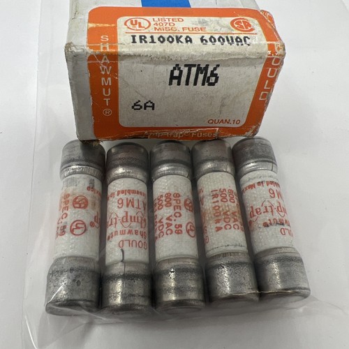 ORIGINAL Ferraz Shawmut ATMR6 ATMR-6 (6 Amp ) 600VAC Class-CC Fast Acting Fuse - Foto 10