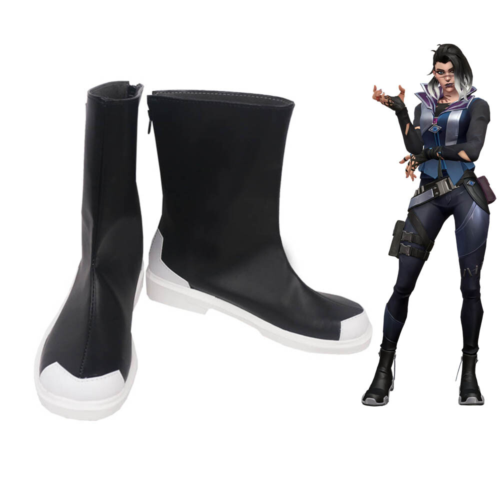 Valorant Fade Shoes Cosplay Women Black Boots | eBay