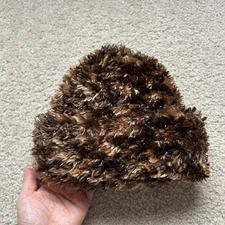 Cejon Furry Winter Hat Shades of Brown Beanie Faux Fur Fuzzy Teddy Warm Shaggy