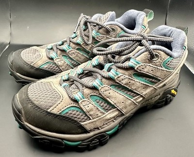 Merrell Women s Moab Vent 2 Low Waterproof Hiking Shoes Granite & Blue Size 6.5