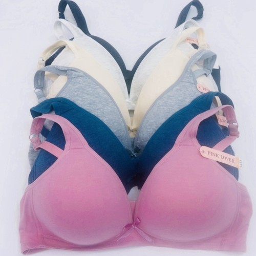 Lot Of 6 Wire Free Women Cotton Full Cover lights padded Comfy Plus Size Bra 40D - Picture 11 of 12