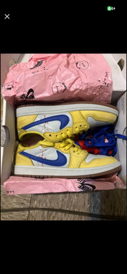 travis scott jordan 1 low canary yellow