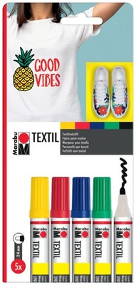Marabu Textilmarker 'Textil Painter', 5er Blister