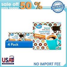  4 pack Great Value Donut Shop Medium Roast Decaf Ground Coffee Pods, 48 Ct