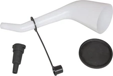 Lisle 18232 Offset Funnel with Cap & Lid Black 