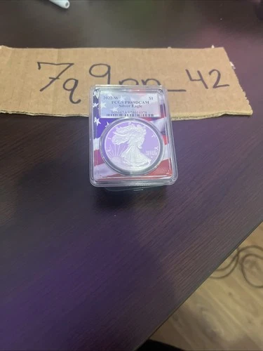 2022 w pr69 d cam silver eagle American Flag PCGS Graded Slabbed Silver Dollar