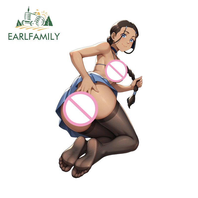 EARLFAMILY 5.1" katara Car Sticker Waterproof Trolley Artistic JDM Vehicle Decal