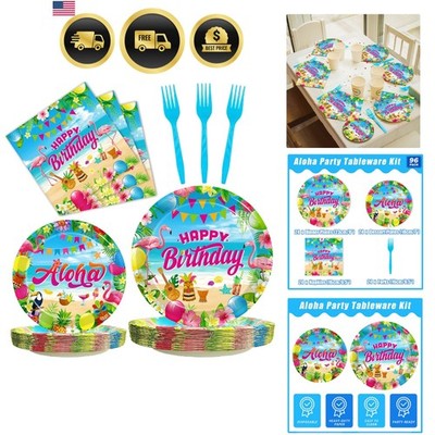 Hawaiian Aloha Luau Party Decorations, 153Pcs Tropical Hawaiian Aloha Luau Party Decorations, 153Pcs Tropical