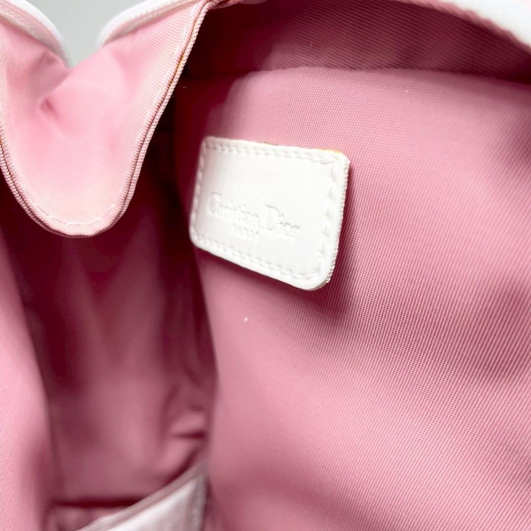 Christian Dior Pouch PVC Pink Trotter Logo Women's From Japan Authentic thumbnail 14