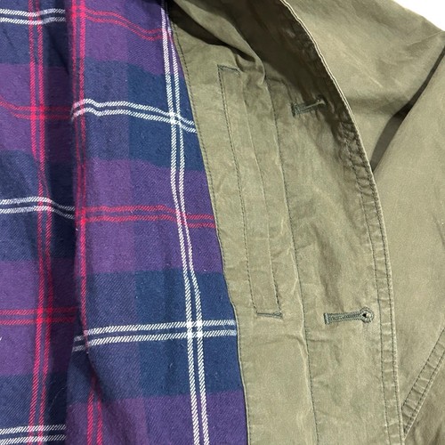 Fish Hippie Men’s M Bridgestow Field Jacket Olive Green Waxed Canvas Tin Cloth - Picture 9 of 17