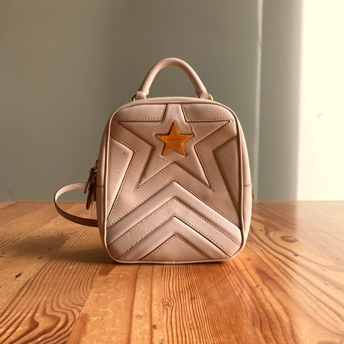 Stella MacCartney Backpack Suede Beige Silver 410905 Auth BA5213 Stella McCartney Backpacks for Women for sale | eBay main image 4