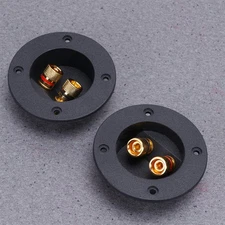 2pcs Durable Speaker Terminal Box with Gold Contacts for Signal Transfer