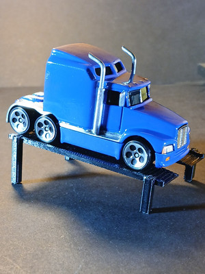 1999 Hot Wheels Custom True Blue Kenworth T600 Big Rig 5DOTs Hi Bank 1/1 ''Read''