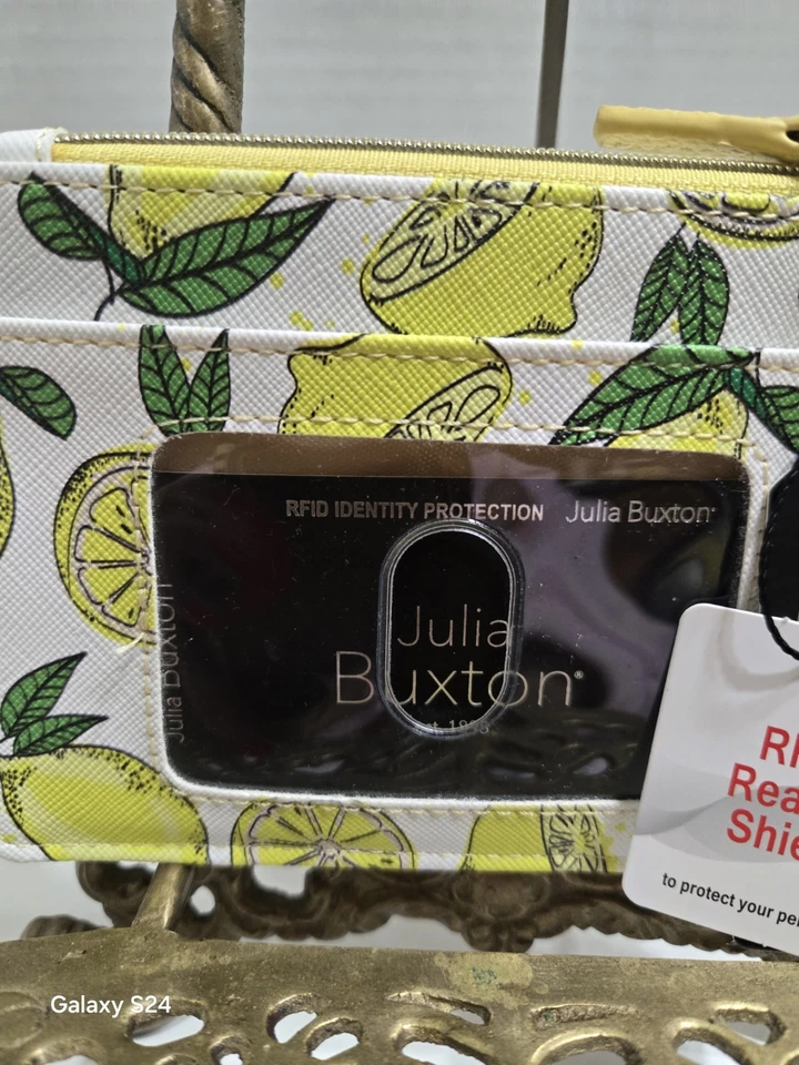 FUNDA PARA MONEDAS JULIA BUXTON SLOT EN LA IMPRESIÓN "LEMON SQUEEZE" CON BILLETERA RFID/... Foto 2 de 4
