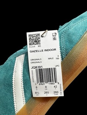 Adidas Originals Gazelle Indoor Green Suede Sneakers Men s US 8.5 Gum Sole