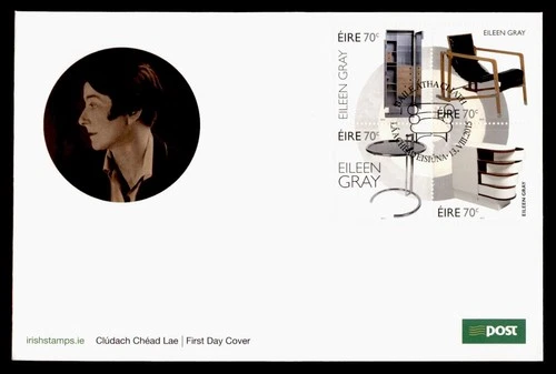 DR WHO 2015 IRELAND FDC EILEEN GRAY DESIGNER BLOCK M77264