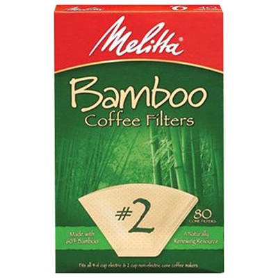 Bamboo Coffee Filter Brown No2 80 Count  by Melitta