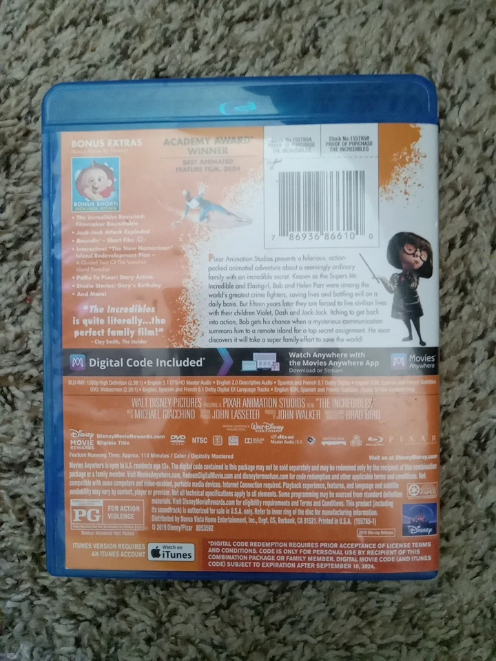 Pixar The Incredibles & Two Blu-ray 0/ALL  - Image 2 of 4