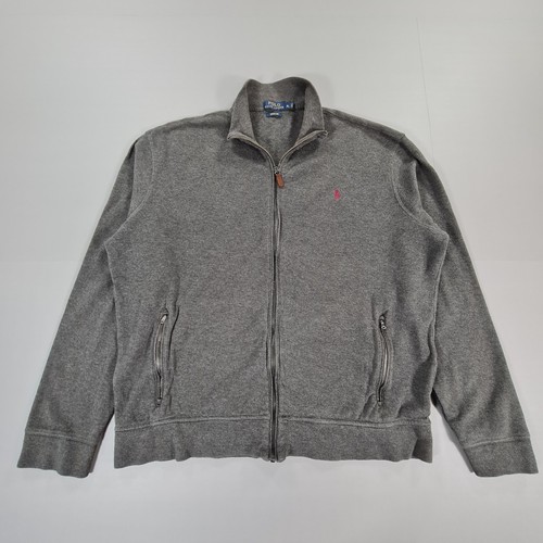Polo Ralph Lauren Herren Strickjacke Grau XL Estate Rib Full Zip Sweatshirt