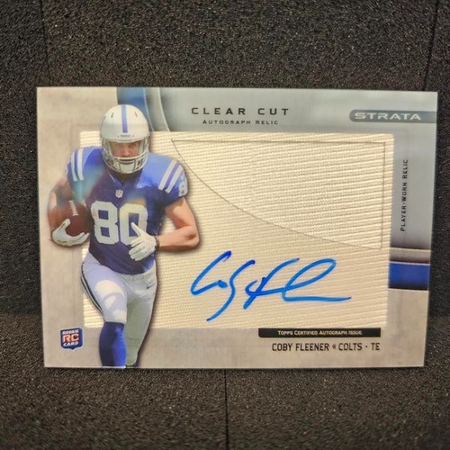 2012 Topps Strata Clear Cut Auto Rookie Relics Coby Fleener #CCAR-CF Auto RC