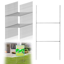 30 Pack Heavy Duty Wire H-Stakes 16.5'' x 7'' - Metal Yard Sign Holder for Sa...