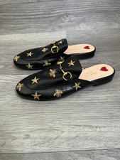 Gucci horsebit princetown bee embroided  slip...