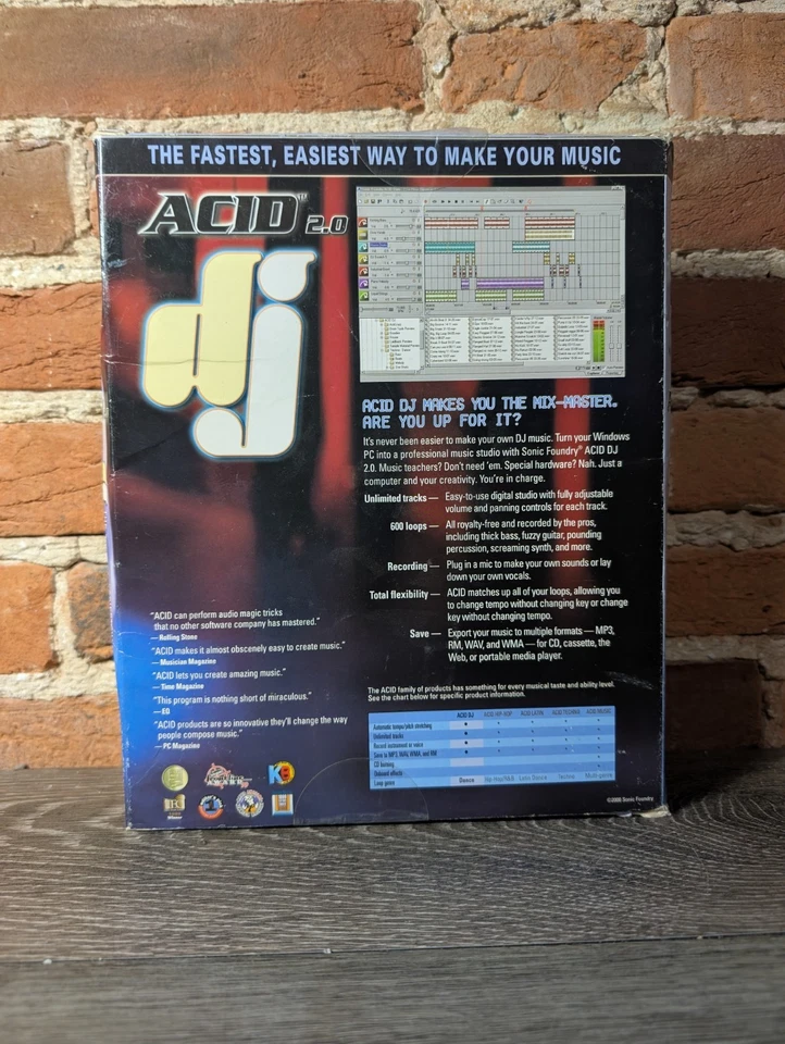 Software de PC Sonic Foundry Acid Music 2.0 NUEVO en caja grande completo Foto 2 de 4