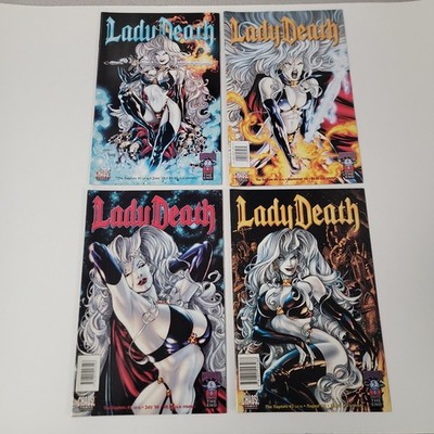 Lady Death The Rapture 1-4 Complete Set Lot of 4 Chaos Comics 1999 Pulido Reis