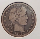 1896 Barber Half Dollar Original Very Good Coin