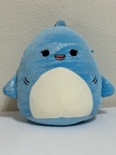 Squishmallow 8 Inch Lamar The Blue Whale Shark Plush Soft Clean
