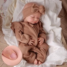 BABESIDE 16 Inch Silicone Baby Doll Weighted 4 Pounds, NOT Vinyl Realistic Baby