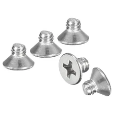 M4-0.7x5 Flat Head Machine Screws -50pcs -304 Stainless Steel -Silver