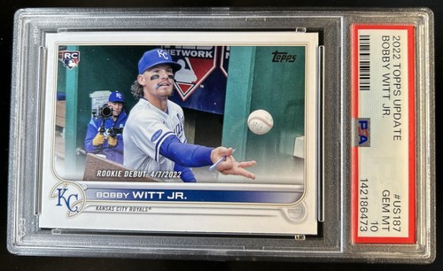 2022 Topps Update Bobby Witt Jr. RC Rookie #US187 Royals PSA 10 GEM MINT