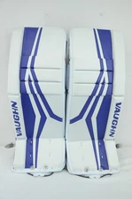 Vaughn VPG Velocity Junior Goalie Leg Pads Size 26+2 White/Royal (1212-6575)