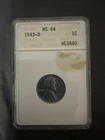 1943-D Steel Cent MS64 Soapbox ANACS
