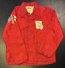 Vintage 70s 80s Georgia Amateur Hockey Association Snap Front Jacket - Size M -