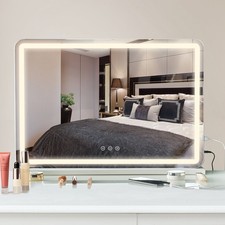 80x55CM Hollywood Mirror Dimmable LED Light Vanity Make Up Table Wall Mounted