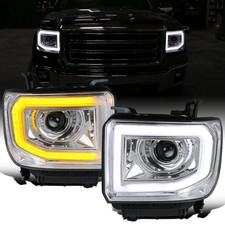 - Fits 2014-2019 GMC Sierra 1500 2500HD 3500HD Projector Headlights