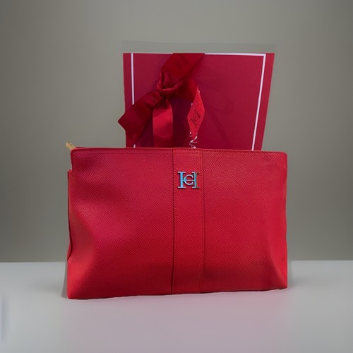 BN CAROLINA HERRERA FRIZIONE/BORSA IN ROSSO CLASSICO CON SCATOLA REGALO LUXE CH - Foto 5 di 12
